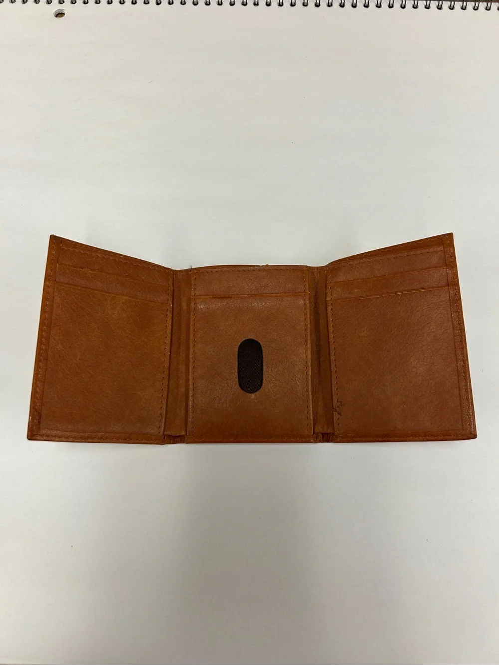 Brown Leather Card & Key Holder with Embossed Team Crest